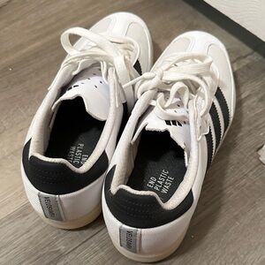 Adidas Classic White and Black Trainers